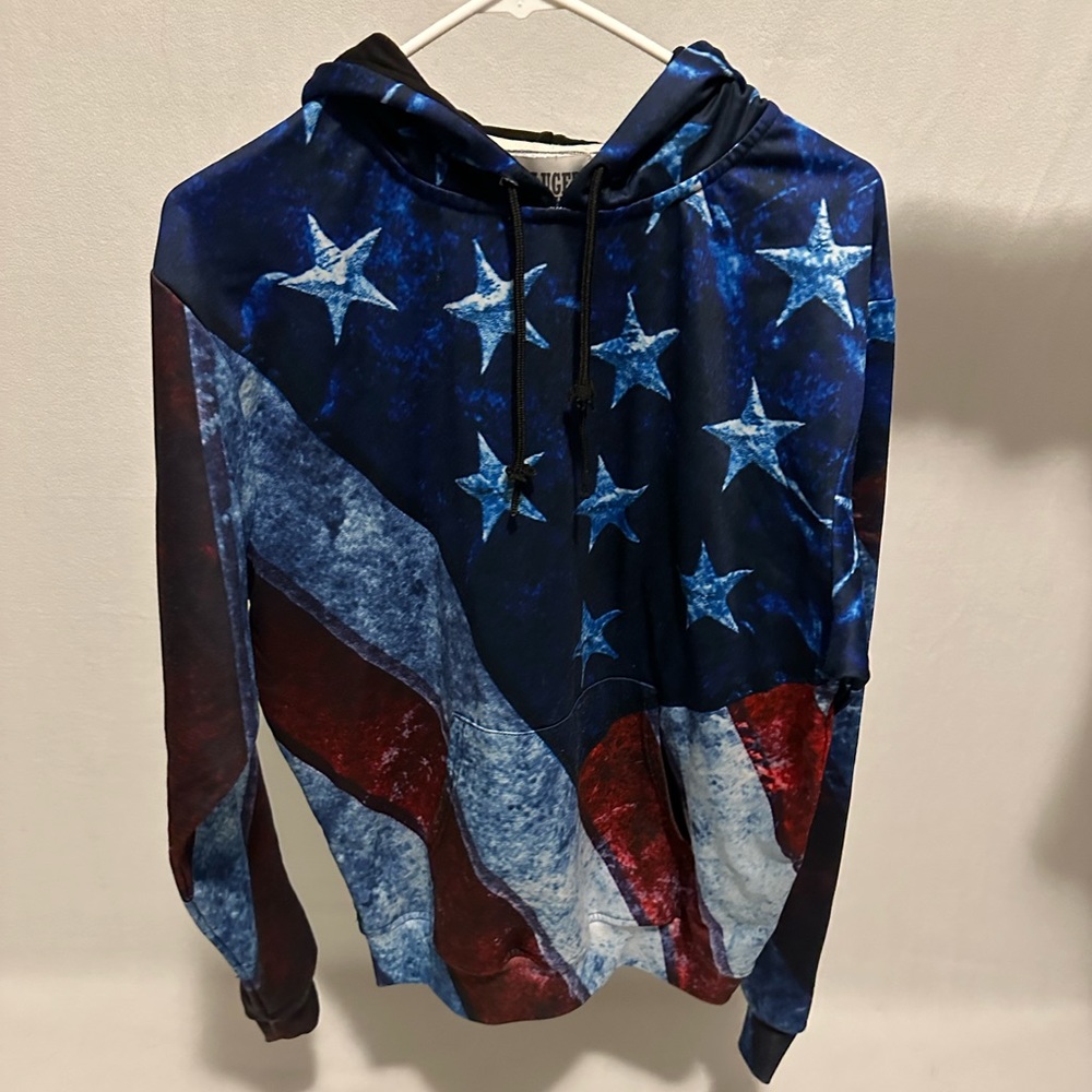American flag sweatshirt